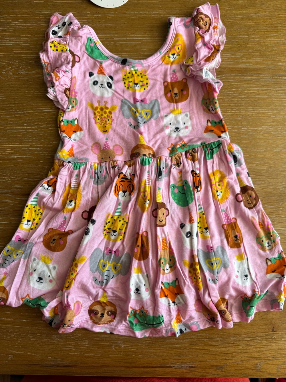 Little Sleepies Pink Animal Print Twirl Dress
